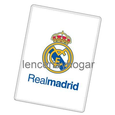 Foto Manta Polar Real Madrid, Blanca,130 X 170 Cm  Alta Calidad, Novedad