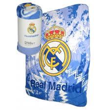 Foto Manta Polar Real Madrid, Celeste120 X 150 Cm  Alta Calidad