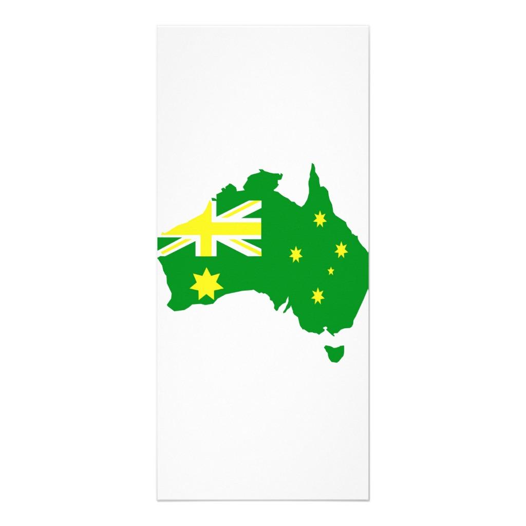 Foto Mapa australiano de la bandera Tarjeta Publicitaria (Paquete De 25)