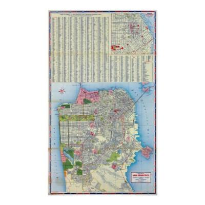 Foto Mapa de calle de San Francisco Poster