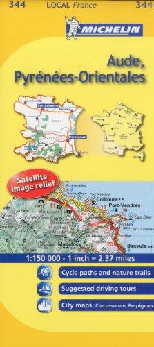 Foto Mapa Local Aude, Pyrénées-Orientales (Michelin Local Maps)