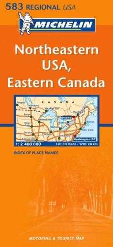 Foto Mapa Regional Northeastern USA, Eastern Canada (Michelin Regional Maps)