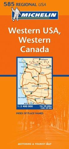 Foto Mapa Regional Western USA, Western Canada (Michelin Regional Maps)