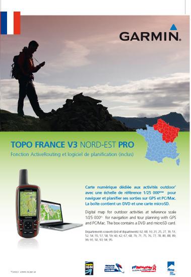 Foto Mapas Garmin Topo France V3 Pro Nord Est - Activerouting