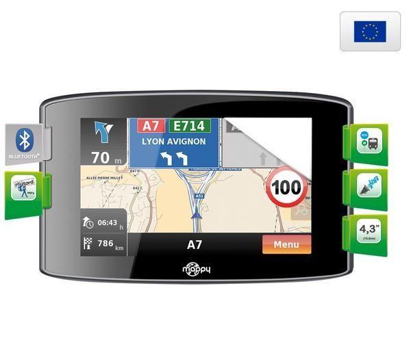 Foto Mappy Gps Iti S436 Europa + Funda gris metal para Gps con pantalla 4,