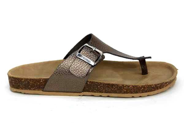 Foto MARCO TOZZI Leather Footbed Sandals PEWTER Size: 6