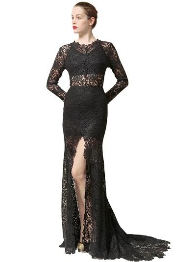 Foto maria lucia hohan vestido largo de encaje de algodón