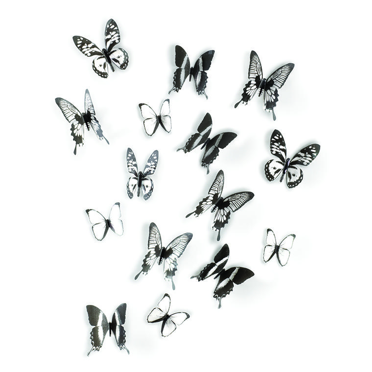 Foto Mariposas adhesivas Chrysalis para la pared (15 unidades)