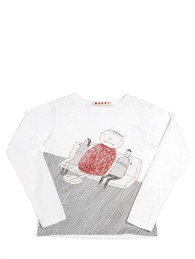 Foto marni junior t-shirt brian rea de algodón jersey estampado