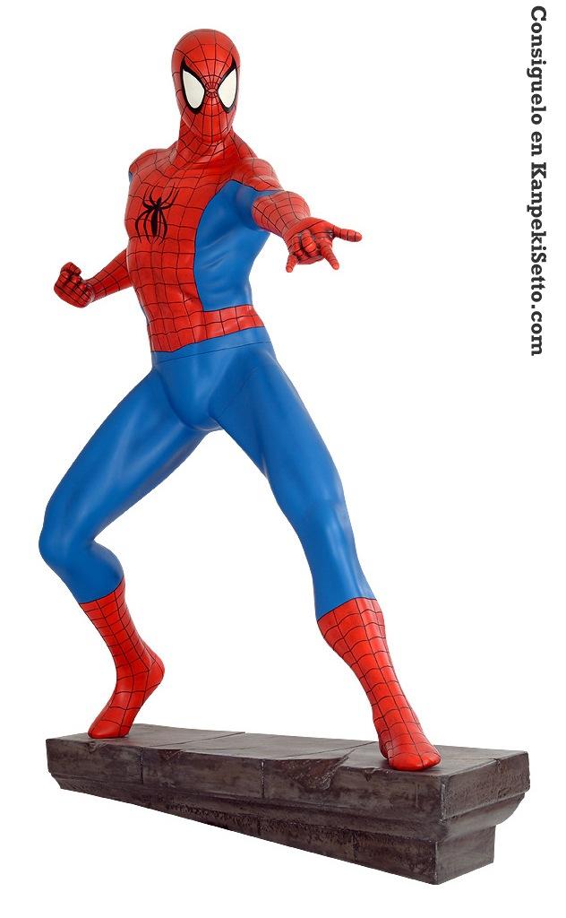Foto Marvel Comics Figura TamaÑo Real Spider-man Con Base 207 Cm