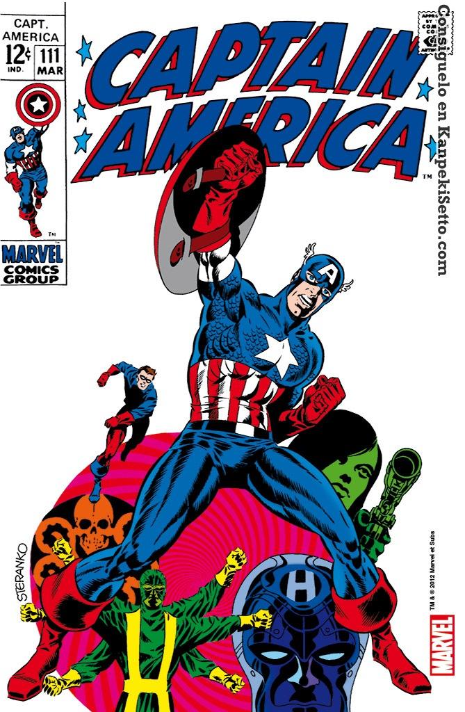 Foto Marvel Comics Steel Covers Cartel De Metal Captain America #111 42 X 65 Cm