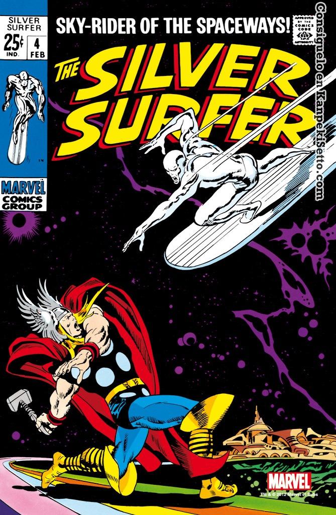 Foto Marvel Comics Steel Covers Cartel De Metal Silver Surfer #4 42 X 65 Cm