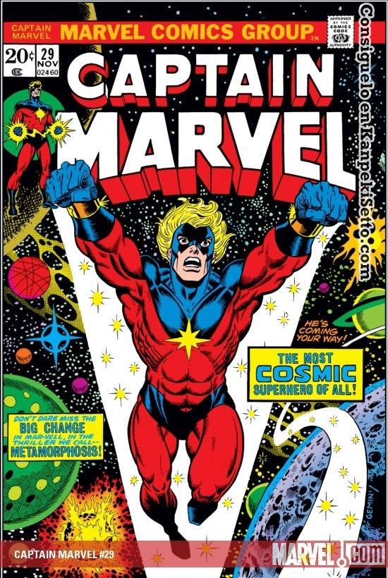 Foto Marvel Comics Steel Covers Serie 2 Cartel De Metal Captain Marvel #29 17 X 26 Cm