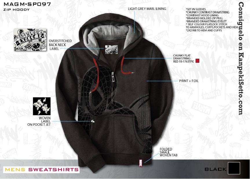 Foto Marvel Extreme Sudadera Capucha Spider-man Cara Talla S