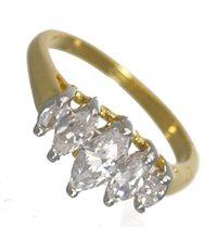 Foto Mayfair oro rodiado cubic zirconio vestido el tamaño del anillo