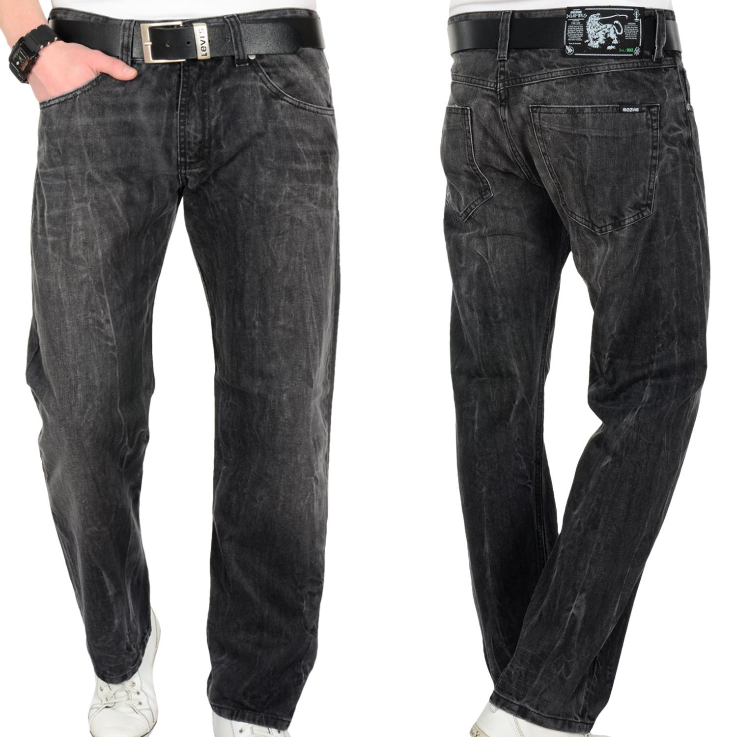 Foto Mazine Asesino Claim Male Loose Fit Jeans Negro