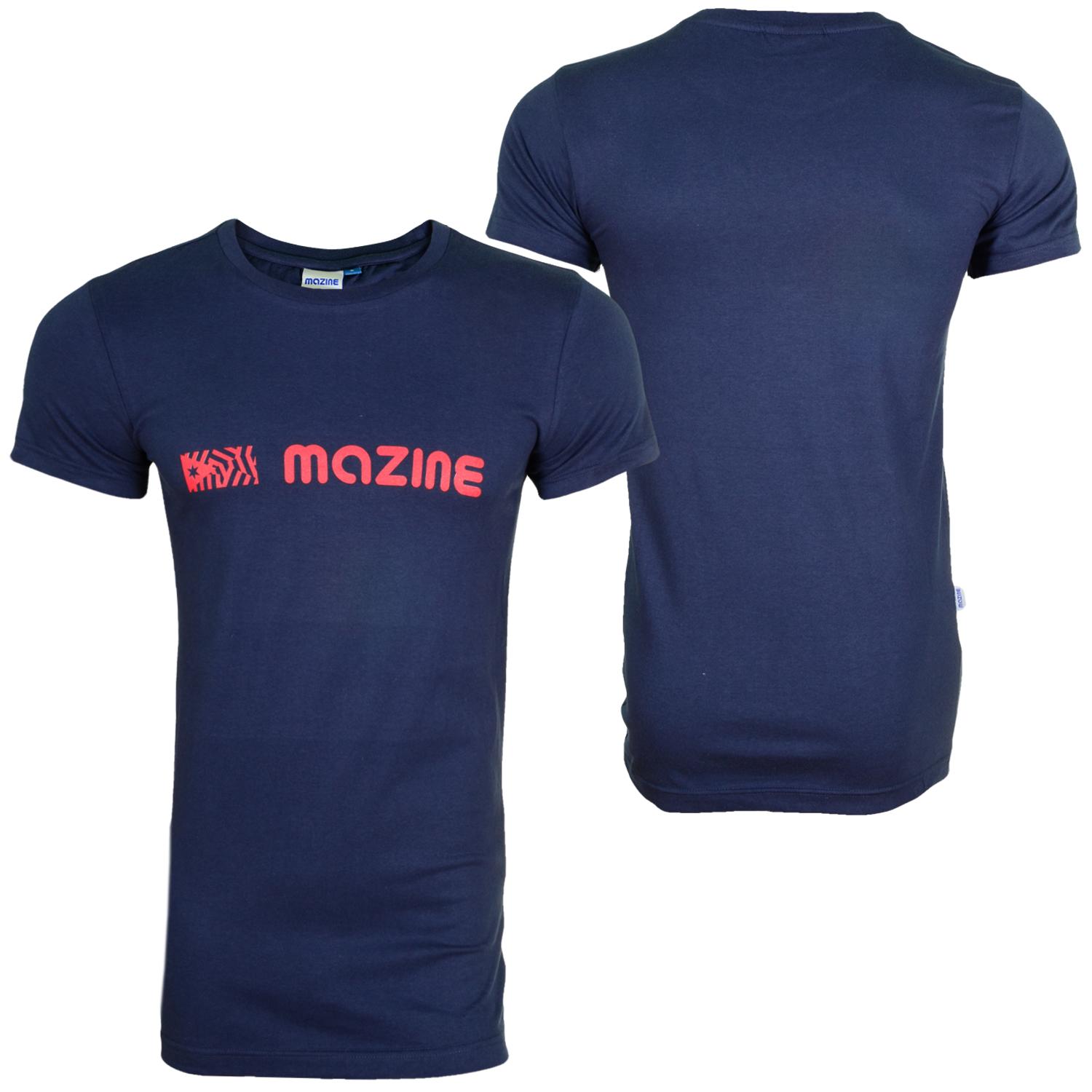 Foto Mazine Homebase T-shirt De Color Azul Oscuro Rojo