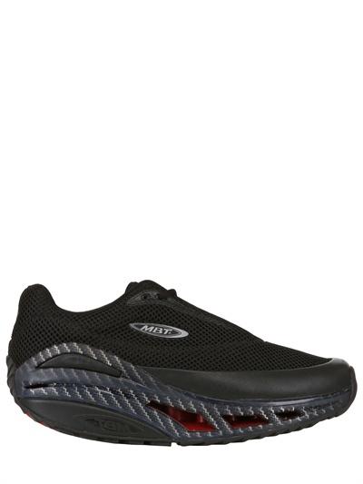 Foto mbt grained leather and 3d mesh sneakers