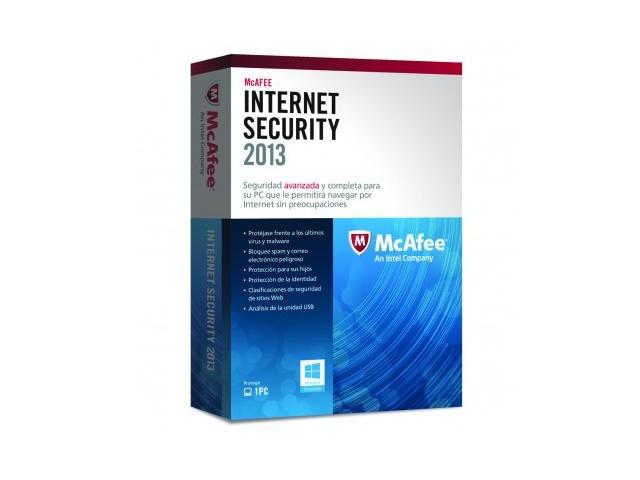 Foto Mcafee Internet Security 2013 1pc. Antivirus