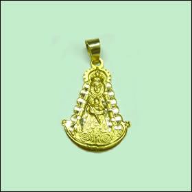 Foto Medalla Virgen del Rocío oro silueta