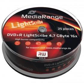 Foto MediaRange DVD+R 4.7 GB / 120 min 16x, LightScribe 1.2, 25 piezas en caja