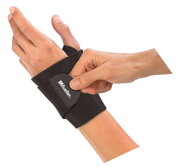 Foto Medicina deportiva Mueller Wrist Support Wrap Black