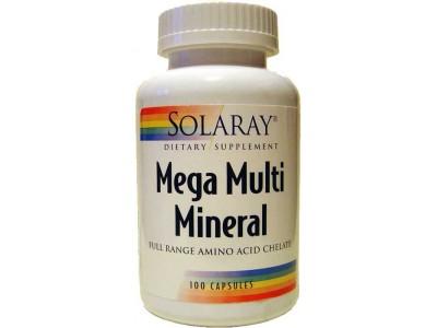 Foto Mega multi mineral 100 cápsulas solaray