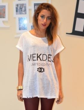 Foto Mekdes Print Devoré White T´s