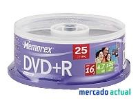 Foto memorex dvd+r x 25 - 4.7 gb - soportes de almacenamiento