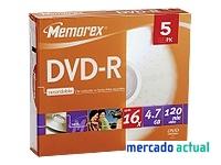 Foto memorex dvd-r x 5 - 4.7 gb - soportes de almacenamiento
