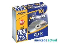 Foto memorex professional cd-r x 10 - 700 mb - soportes de almace