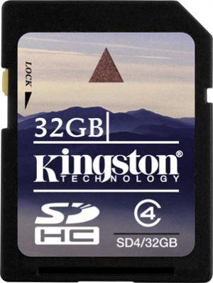 Foto Memoria sd 32gb secure digital kingston sd4/32gb (canon incluido)