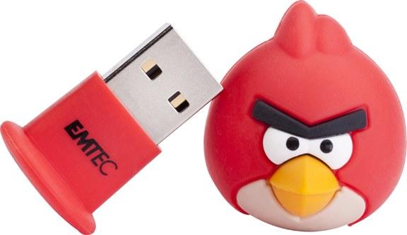 Foto MEMORIA USB 4GB EMTEC ANGRY BIRDS ROJO USB 2.0