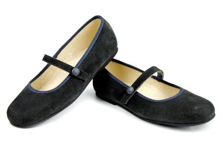 Foto merceditas de nobuck gris con velcro