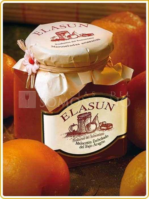 Foto mermelada del somontano de naranja amarga elasun. envase 350 grs. caja 6 uds.