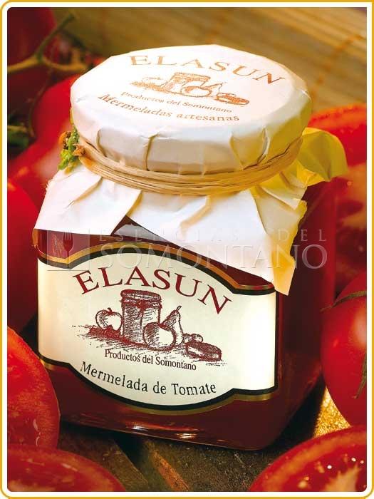 Foto mermelada del somontano de tomate elasun. envase 350 grs. aprox. caja 6 uds.