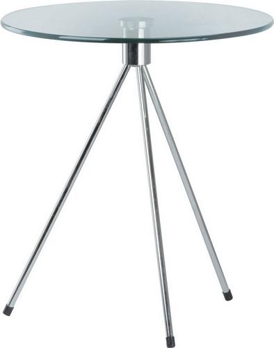 Foto Mesa baja VS-80, cromada, cristal, 50 cms diámetro