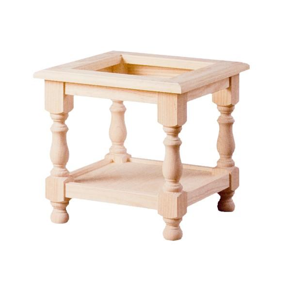 Foto Mesa centro cristal con revistero (50x50cm.)