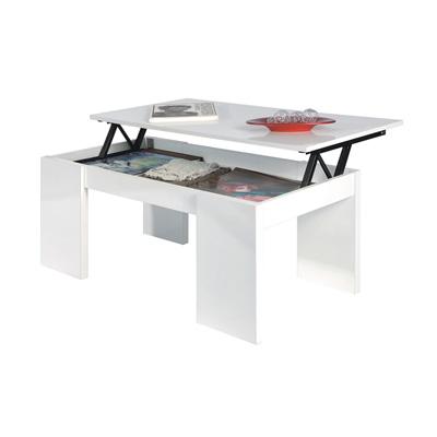 Foto Mesa centro elevable blanco brillo modelo graffic