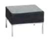 Foto Mesa centro rectangular pequeña en rattán sintético negro