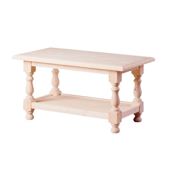 Foto Mesa centro tablero torneada con revistero
