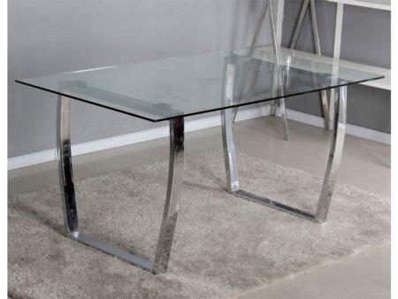Foto mesa con tablero de cristal para comedor