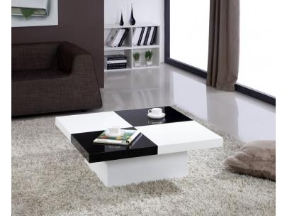 Foto Mesa De Centro Calisto Con Cofre - Mdf - Negro Y Blanco