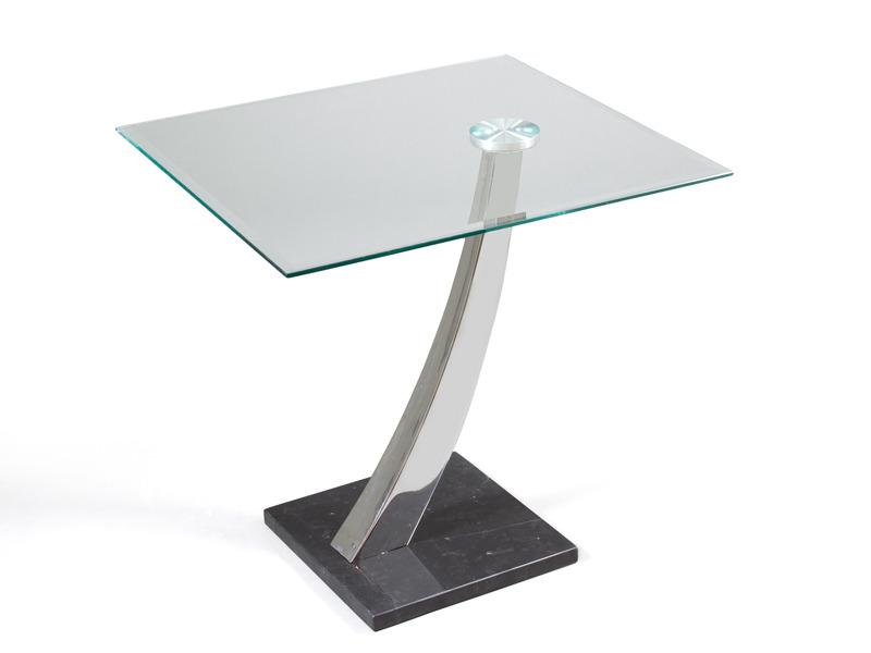 Foto Mesa de Centro Cristal Base Negra [151081]