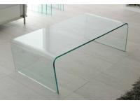 Foto Mesa de centro cristal curvado una pieza
