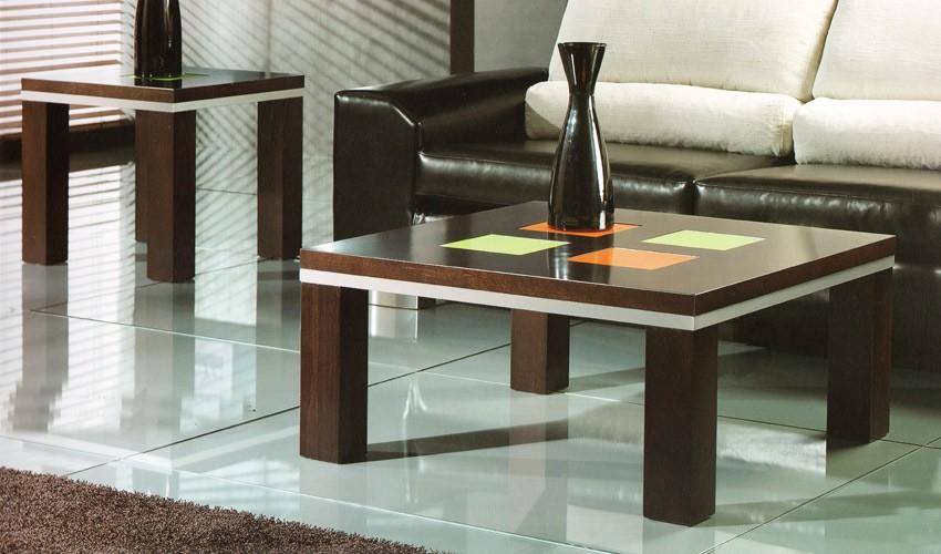 Foto Mesa de Centro Cuadrada en madera de Roble