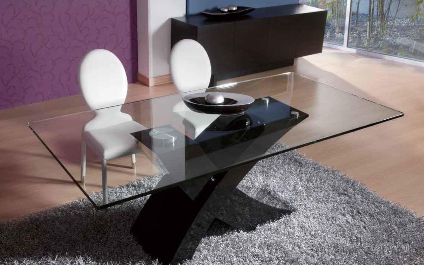 Foto Mesa De Comedor Vidrio Itaca Negra