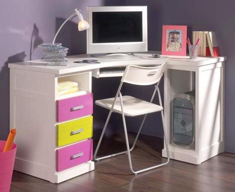 Foto Mesa de escritorio en esquina con 2 módulos de cajones.