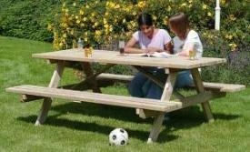 Foto Mesa de picnic madera nordica 2 m