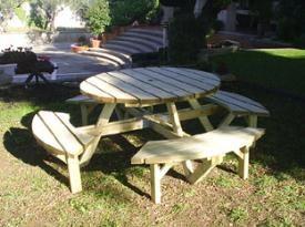 Foto Mesa de picnic madera nordica redonda !! envio gratis!!!